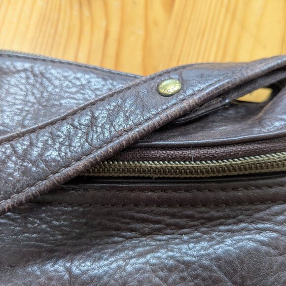 Fossil Brown Leather Crossbody Purse Organizer Vintage Bag Adjustable Strap - Picture 11 of 11